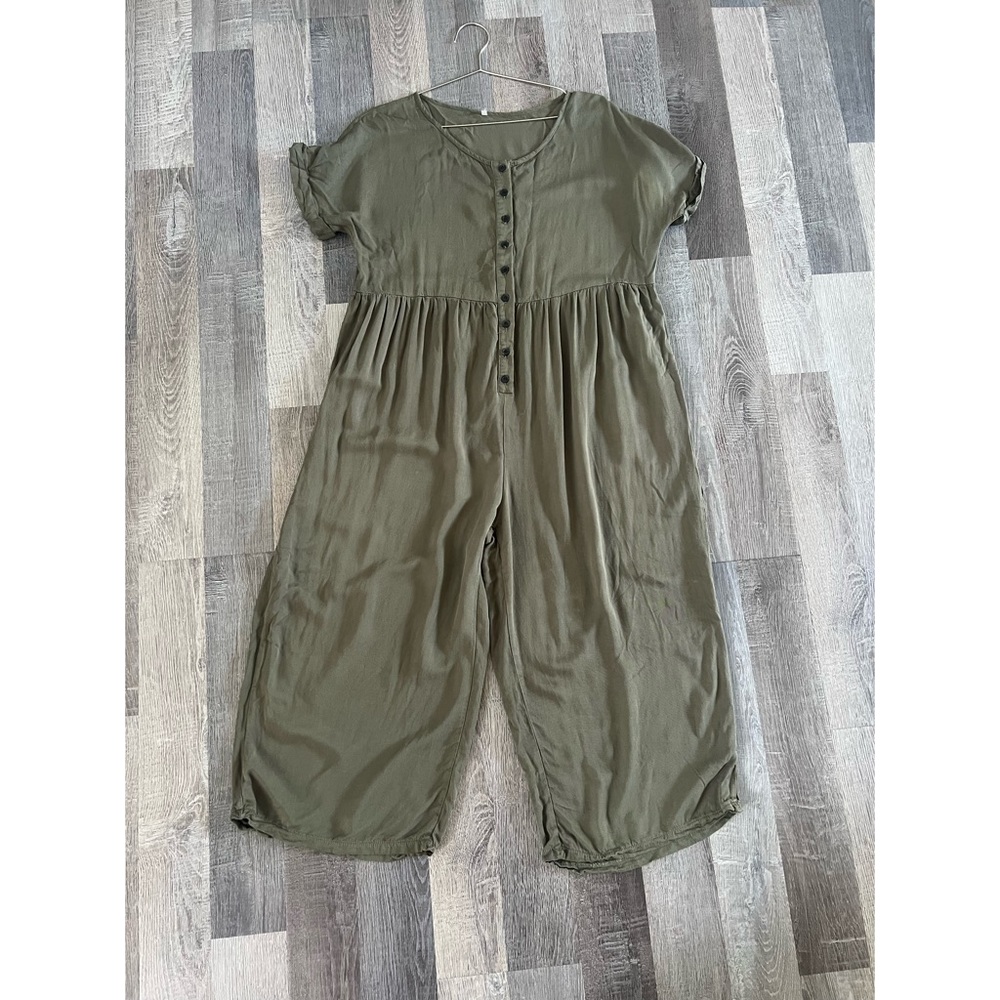 Flowy wide leg romper.